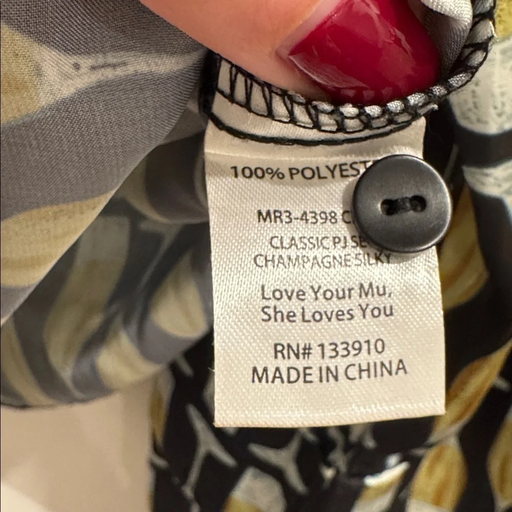 Show Me Your Mumu Classic PJ Set, Champagne Silky, Size Small